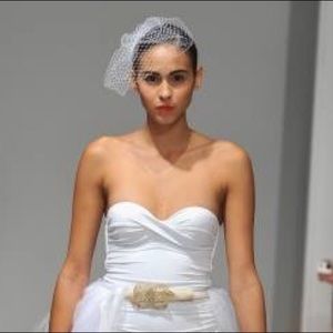 White Bride Bridal Birdcage Veil